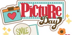 graphic of the words picture day and camera